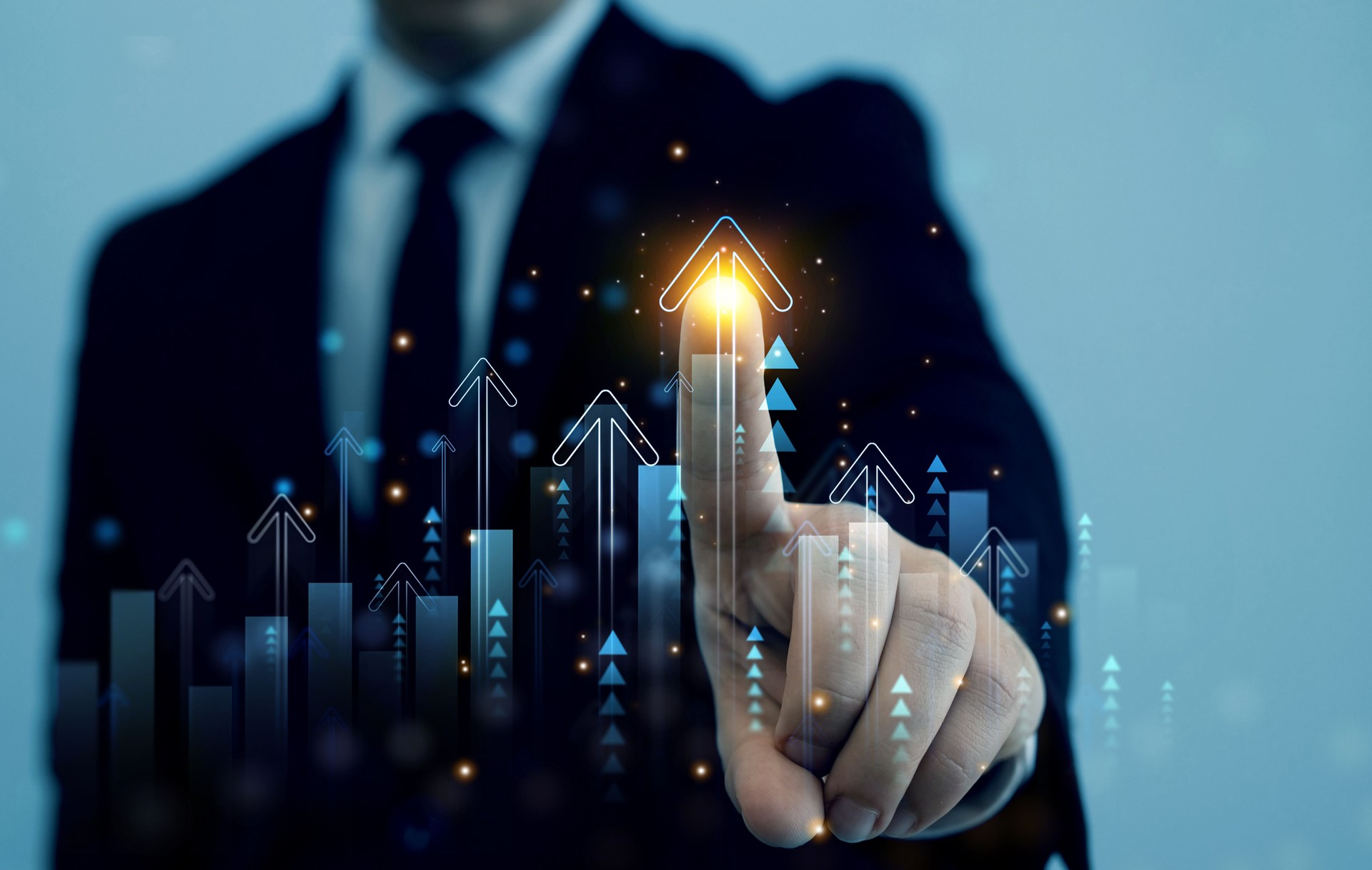 Gráfico de desarrollo de negocio y estrategia de objetivos. Análisis de mercado y gráfico de crecimiento financiero de la inversión. Plan de Negocio Financiero, Resultados, Ventas y Estrategia.